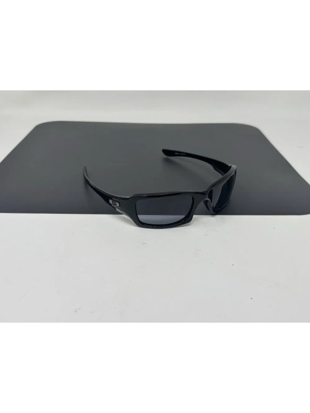 Oakley Fives Squared Sunglasses OO9238-04 Polished Black Frame Scratched Lenses